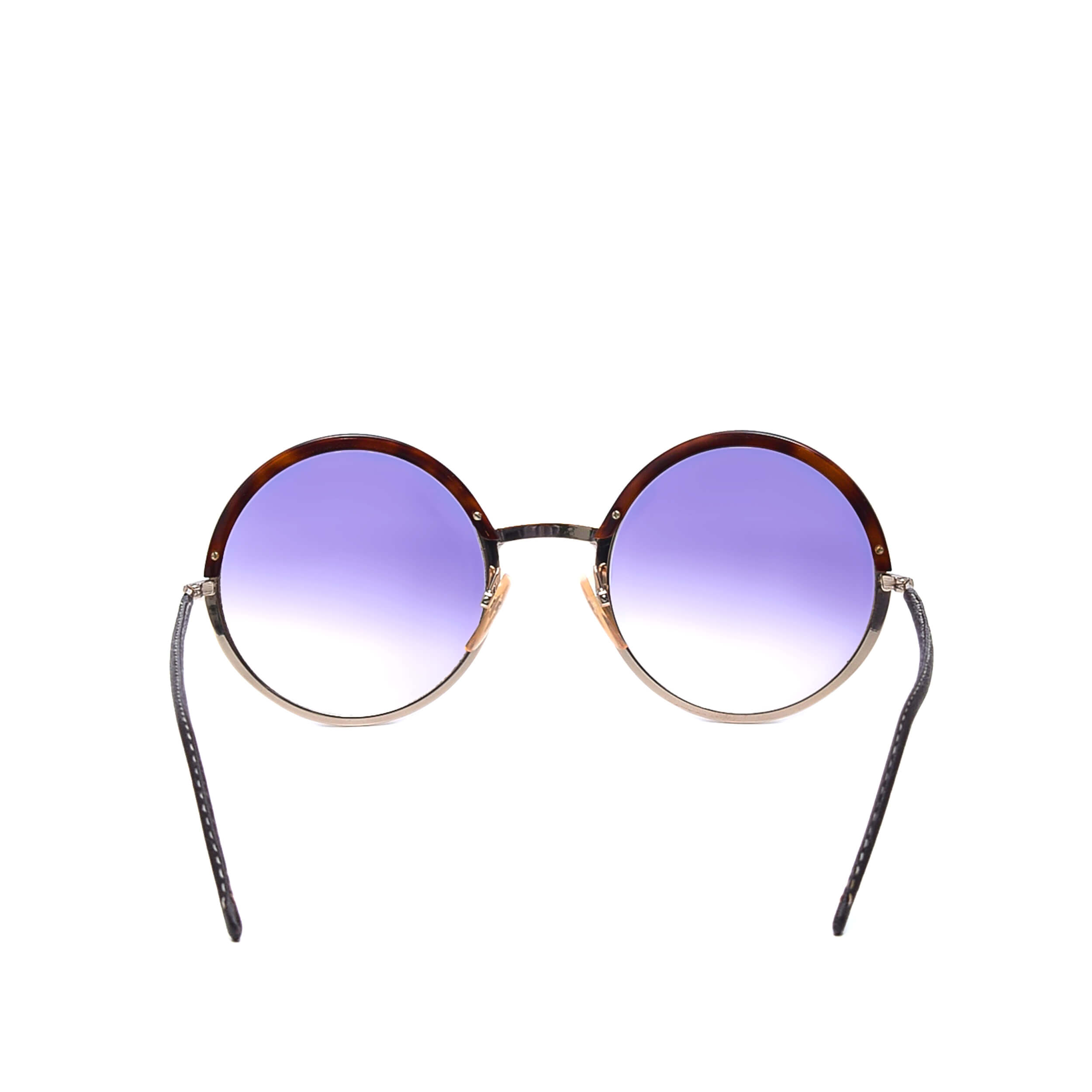 Cutler And Gross - Light Gold Tone Shiny Round Sunglasses